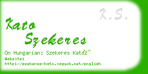kato szekeres business card